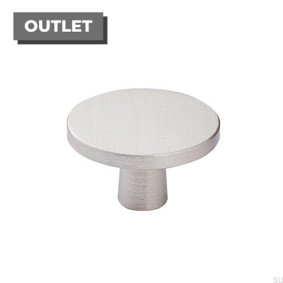 Möbelknopf Plato Silber gebürstet