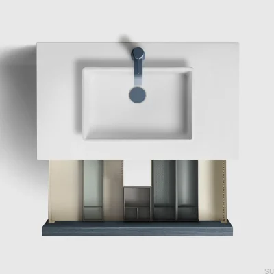 Universeller Pop-up-Waschtischstöpsel 74400 Deep Blue Brass