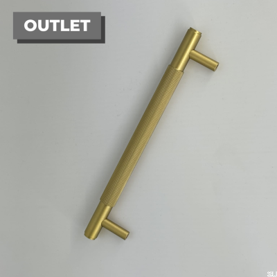 SB-XL 160 länglicher Möbelgriff, Messing poliert, gerändelt