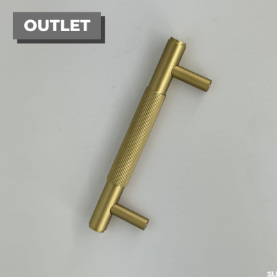 SB-M 96 Länglicher Möbelgriff, Messing poliert, gerändelt