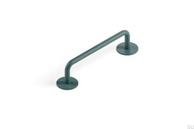 Milano 96 Länglicher Möbelgriff aus Metall, Grün