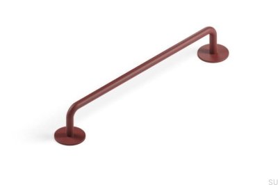 Milano 160 Länglicher Möbelgriff aus Metall, Rot