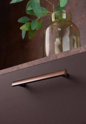Moon 160 Aluminium Bronze gebürstet Länglicher Möbelgriff