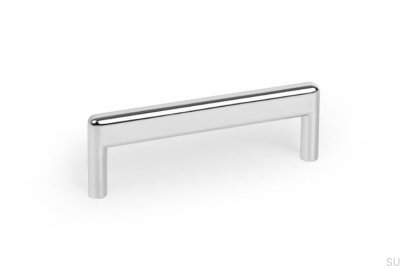 Beam 96 Länglicher Möbelgriff aus poliertem Nickel, Metall