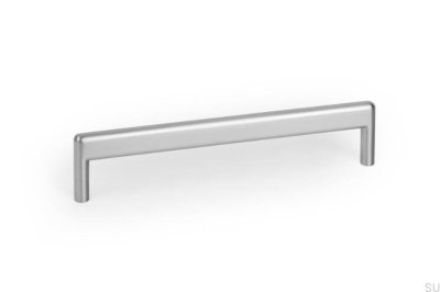 Beam 160 Länglicher Möbelgriff aus gebürstetem Nickel aus Metall