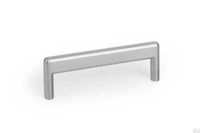 Beam 96 Länglicher Möbelgriff aus gebürstetem Nickel aus Metall