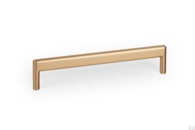 Möbelgriff Beam 160 aus gebürstetem Metall in Gold, Cava 