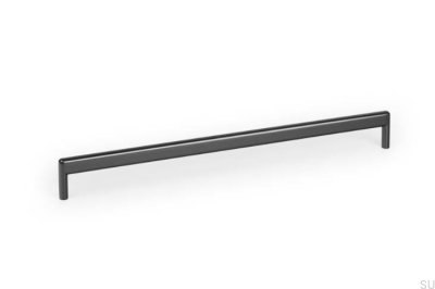Beam 320 länglicher Möbelgriff Metall Schwarz Titan Poliert