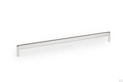 Beam 320 Länglicher Möbelgriff aus poliertem Nickel, Metall