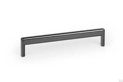 Beam 160 länglicher Möbelgriff Metall Schwarz Titan Poliert