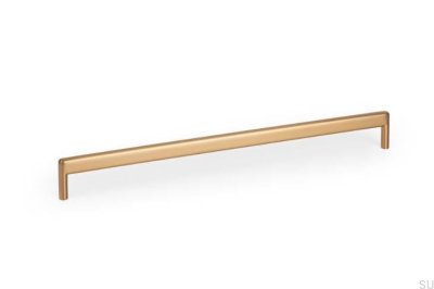 Beam 320 Möbelgriff aus gebürstetem Metall in Gold, Cava 
