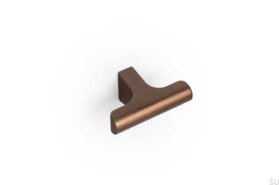 T-Bar Hinoki 60 Aluminium Möbelknopf Braun Gebürstet