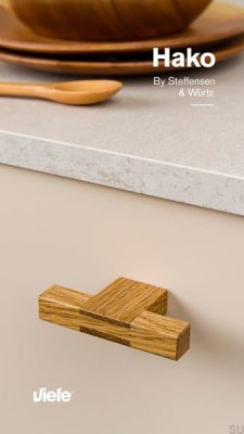 T-Bar Hako 76 Möbelknopf aus Holz und Eiche