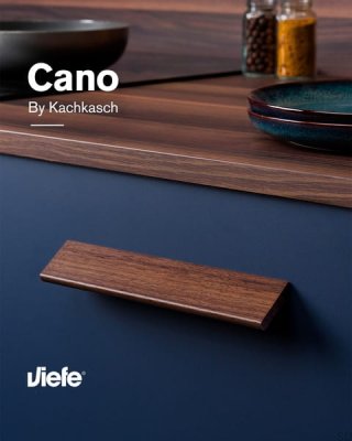 Cano 160 Länglicher Möbelgriff aus Holz, Walnuss