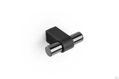 T-Bar Casey 60 Möbelknopf Aluminium Schwarz Titan Poliert