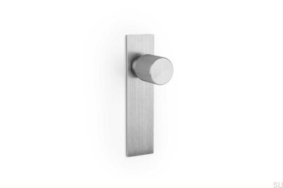 Möbelknauf mit Arpa Platte Aluminium Silber Gebürstete Unterlegscheibe