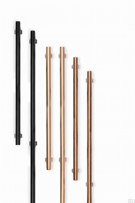 Hinoki Big 832 Aluminium Schwarz gebürsteter länglicher Möbelgriff