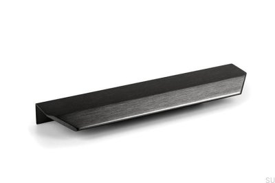 Vann 200 Möbelgriff aus Aluminium mit schwarzer Titankante 