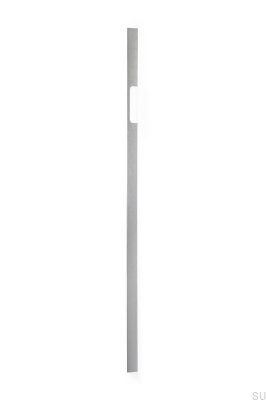 Peak 1760 Aluminium, gebürstetes Silber, länglicher Möbelgriff