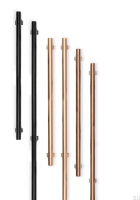 Hinoki Big 416 Aluminium Langer Möbelgriff Schwarz Gebürstet