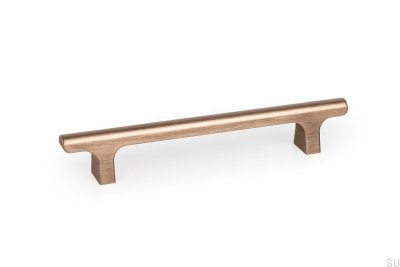 Hinoki Big 416 Aluminium Gebürstetes Gold Cava Länglicher Möbelgriff