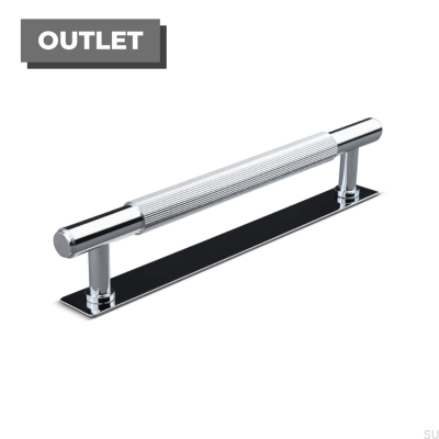 Salo Stripe 160 länglicher Möbelgriff, poliertes Chrom