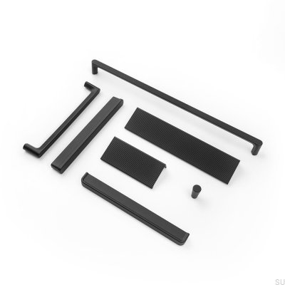 Aqua 480 Metall Schwarz Länglicher Möbelgriff
