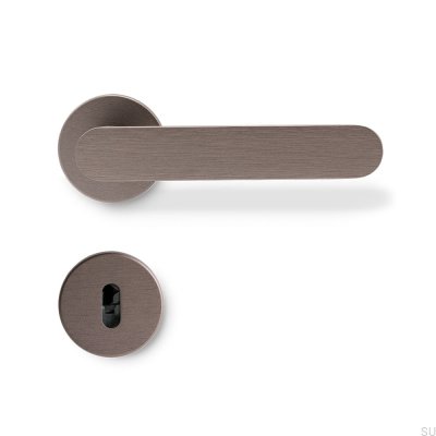 Vibe Türgriff aus schlichtem Aluminium, dunkelbraun, Standard skandinavisch