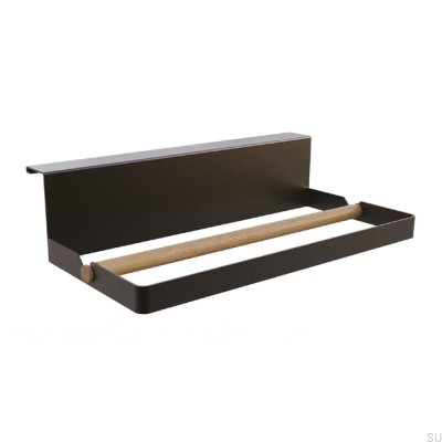 Systema 300 Papierhandtuchhalter Aluminium mit Holz Mattschwarz