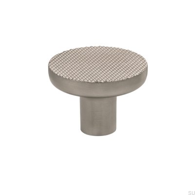 Vibe Grip 38 Möbelknopf aus Metall, Silber gebürstet