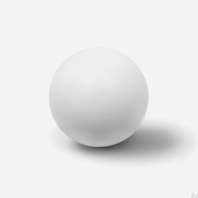 Odete M Möbelknopf, weiß lackiertes Messing