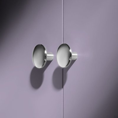 Celine M 35 Möbelknopf Messing Silber Chrom