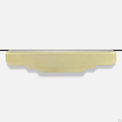 Möbelgriff Karla Matt 140 Edge Messing gebürstet 