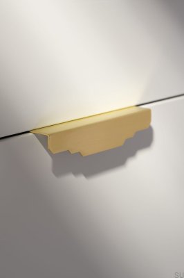 Möbelgriff Karla Matt 140 Edge Messing gebürstet 