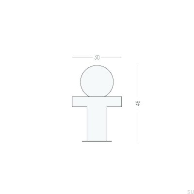 Möbelknopf Pola Brass mit Pad aus gebürstetem Messing