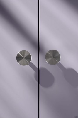 Nena S Kurzer Inox Möbelknopf Stahl Silber