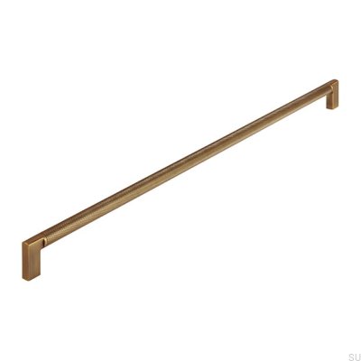 Länglicher Möbelgriff 2457 480 Aluminium Antik Gold