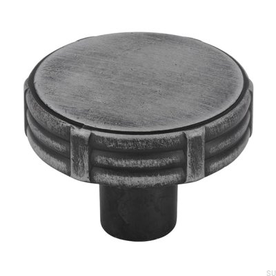 Möbelknopf 2612 35 Metall Silber Gebürstet