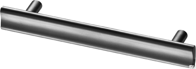 Bean 128 Möbelgriff, gebürstetes Schwarzchrom