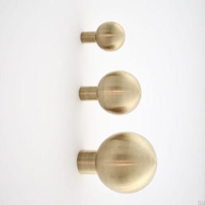 Wandhalter Ball 20 Messing Unlackiert