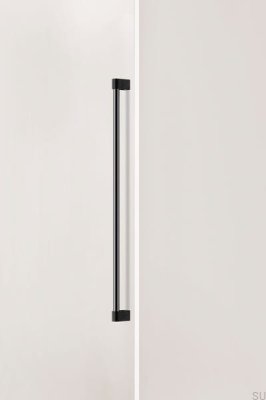 Casey Big 736 Einseitiger länglicher Möbelgriff, Aluminium, Mattschwarz