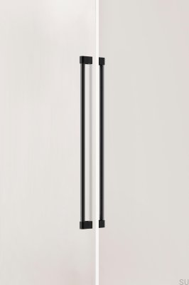 Casey Big 736 Doppelseitiger länglicher Möbelgriff, Aluminium, Mattschwarz