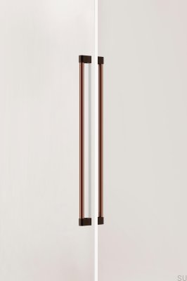 Casey Big 736 Doppelseitiger länglicher Möbelgriff, Aluminium, Mattbraun
