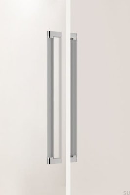 Brooklyn Big 448 Aluminium vernickelt poliert doppelseitiger Möbelgriff