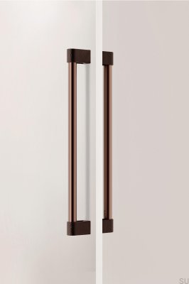 Casey Big 416 Doppelseitiger länglicher Möbelgriff, Aluminium, Mattbraun