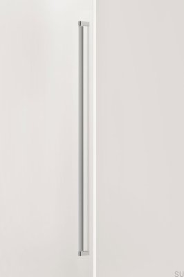 Brooklyn Big 1056 Länglicher Möbelgriff aus Aluminium, Nickel poliert
