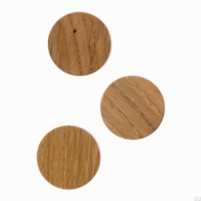 Möbelknopf Basic 30 Holz Eiche Hartöl farblos seidenmatt (hoch)