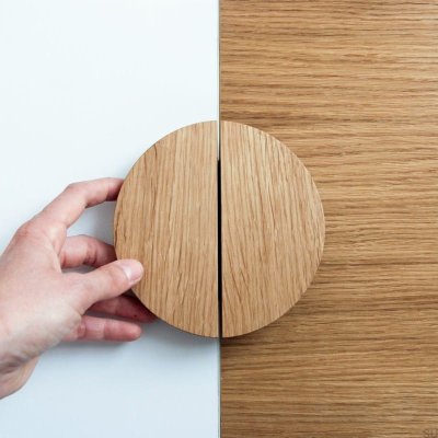 Möbelgriff Basic 130 Holz Eiche Öl Soft Farblos Seidenmatt