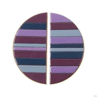 Tone Violet 100 Kupfer emaillierter Möbelgriff mit Eichenholz Hartöl klar seidenmatt (rechts)