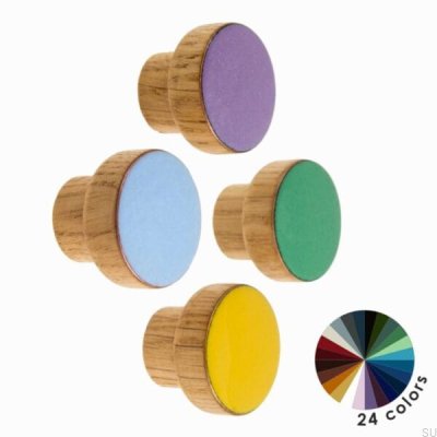 Simple 30 Holz Eiche Möbelknopf Emailliert Lila Hartöl Farblos Glanz